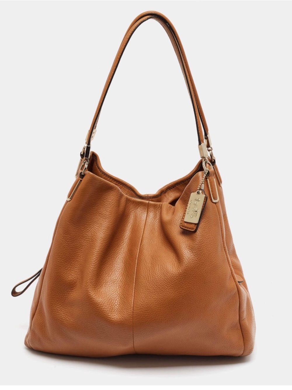 Coach Madison Phoebe Shoulder Bag in Saddle Pebbled Leather